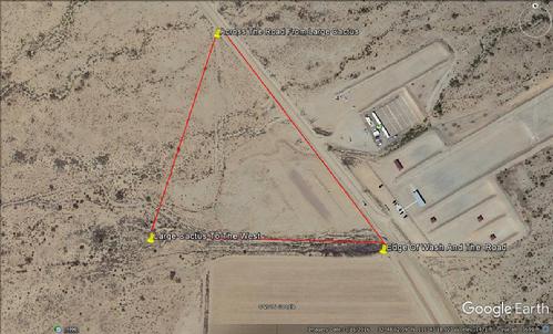 The photos show our flying limits within our leased property. We ask all members to keep their aircraft within the property limits and away from the parking, pit area and people.