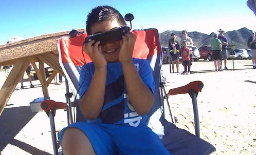 Young Man Gets A First Person View Thrill Ride During National Model Aviation Day, November 12, 2016