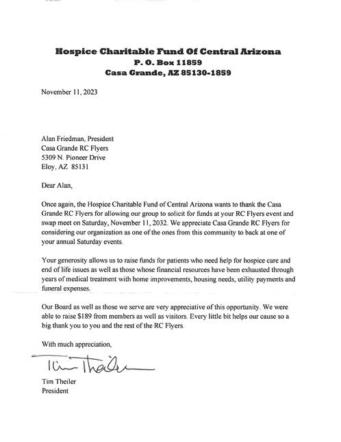 Hospice Thank You Letter 11-11-23