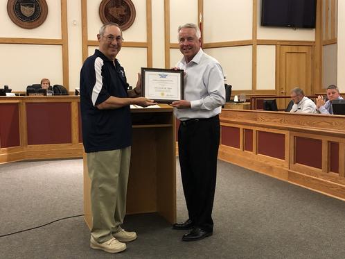 AMA's Award Of Excellence Plaque Given To The City On 9/3/19