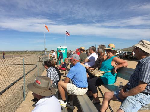 Spectators Took Advantage Of The Club's New Bleachers