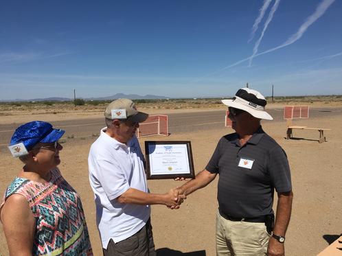 Alan & Nancy Friedman Present Maurie Sumption A District Service Award